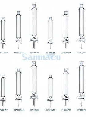 ID 16/22/30/44mm Length 200/300mm 24/29 Glass Chromatography