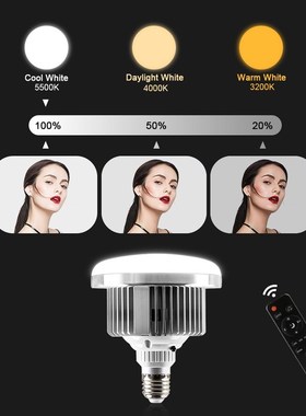 Dimmable 3 Modes 3200 5500K LED Softbox Lighting Photo Stud