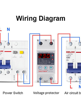 80A 220V Din Rail Adjustable Recovery Reconnect Over and Und