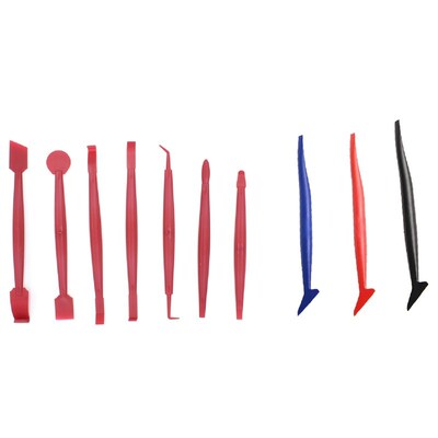 1Set Car Wrapping Flexible Micro- Squeegee Curved Slot Tint