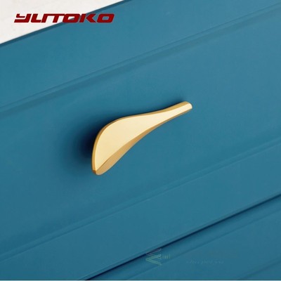 Brass Furniture Handles Natural Fresh Light Luxury Gold Butt