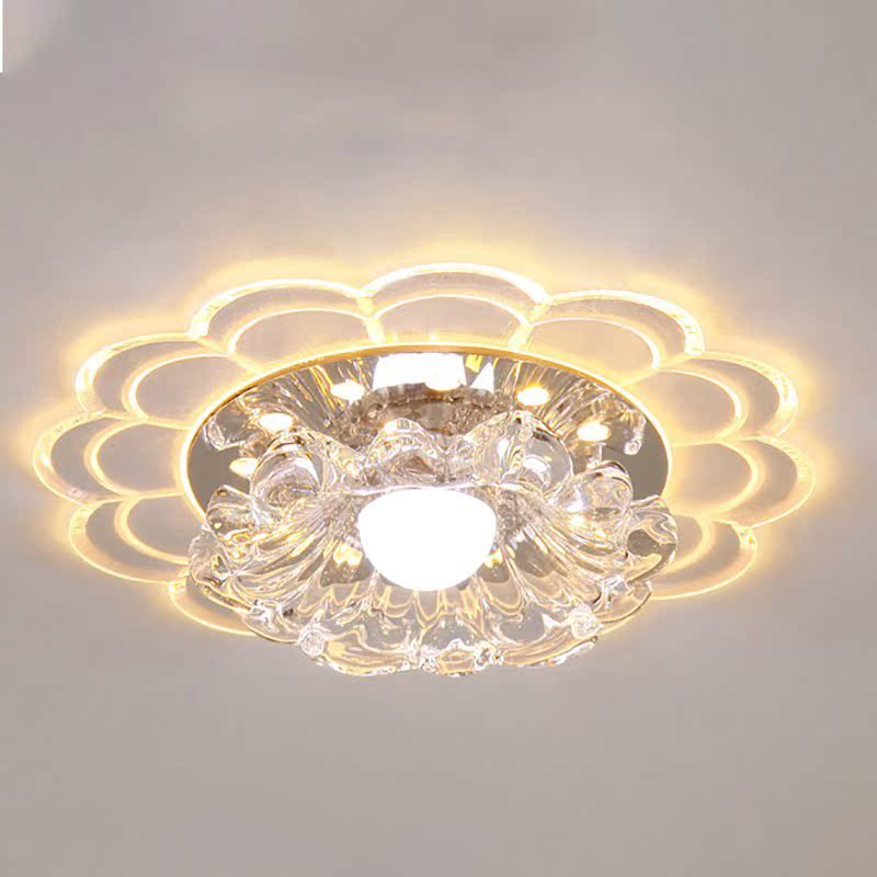 Art Modern Creative LED Crystal Ceiling Light RGB 3W 5W Surf
