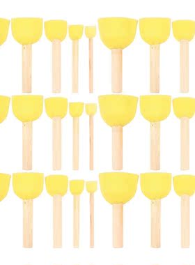 Pack of 30 Round Foam Sponge Paint Brush Set - Stencil Brush