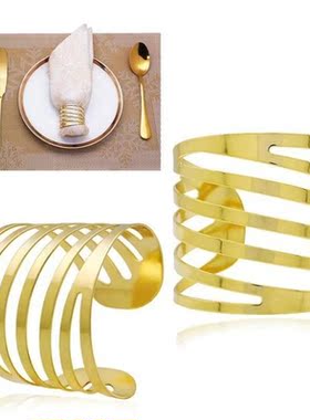 2pcs Back Pattern Alloy Napkin Button Wedding Towel Rings Ta