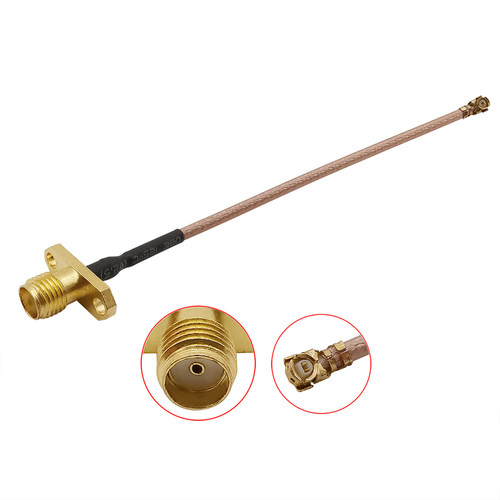 1Pcs IPX IPEX U.fl to 2 Hole Flange Mount Panel SMA Female J