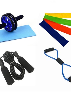 8-in-1 AB Wheel Roller Kit Spring Exerciser Abdominal Wheel