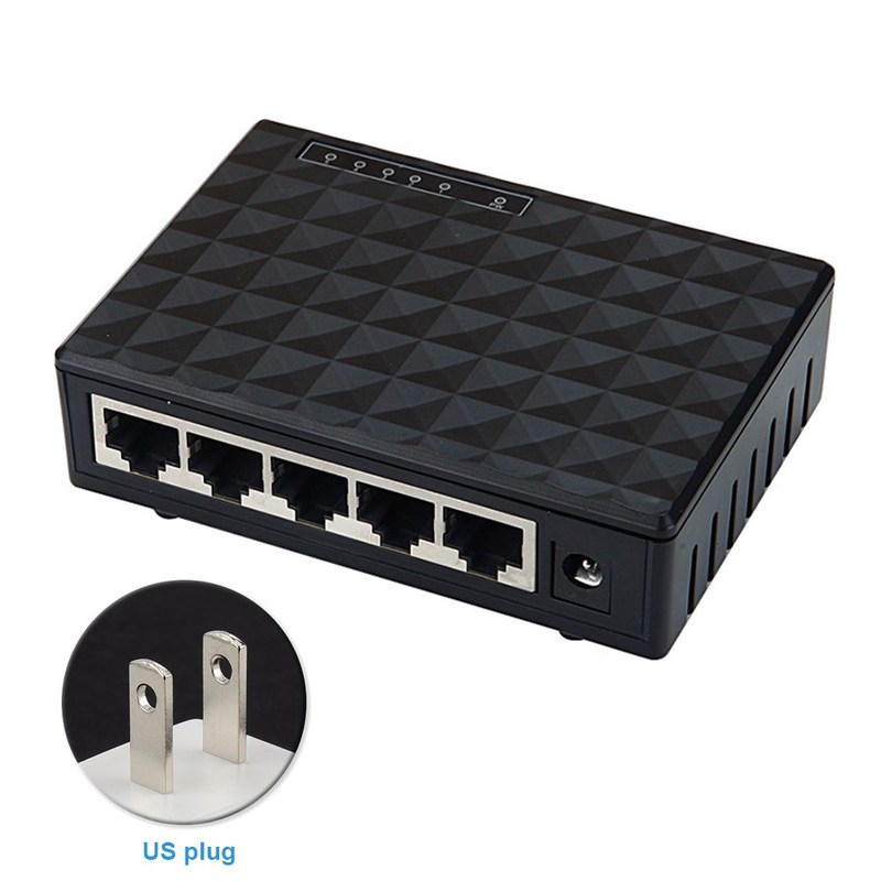 Switch Desktop Gigabit LAN Hub Exchange Ethernet 5-Port Adap