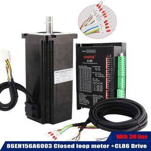 Step 12N.m 86EH156A6003 6.0A motor 156MM NEMA34 Close servo