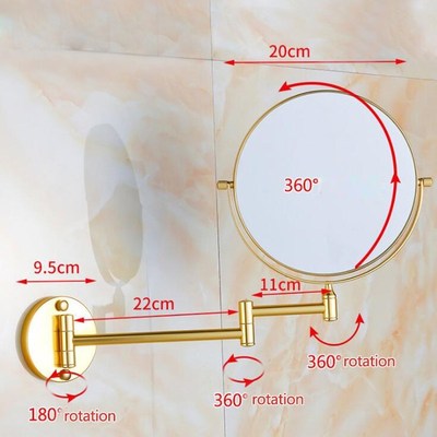 360 degree rotation Double Side Bathroom Folding Shave Makeu