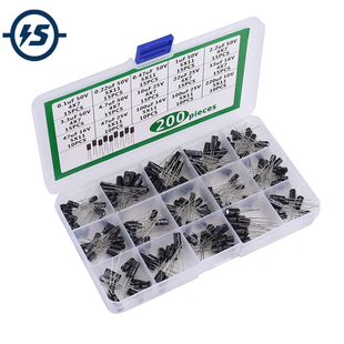 200pcs 15 Values Electrolytic Capacitor Kits 0.1uF/0.22uF/0.