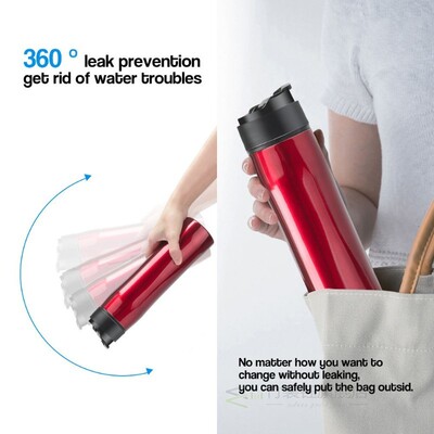 icafilas 350 Portable French Press Pot Stainless Steel Doubl