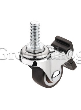 4Pcs Swivel Stem Threaded Casters, 1 Inch TPE Mute Caster Wh