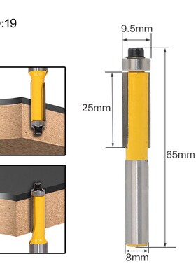 1pcs 8mm Shank wood router bit Straight end mill trimmer cle