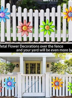 4 Pack Metal Floral Wall Decor Indoor Outdoor Wall Decor