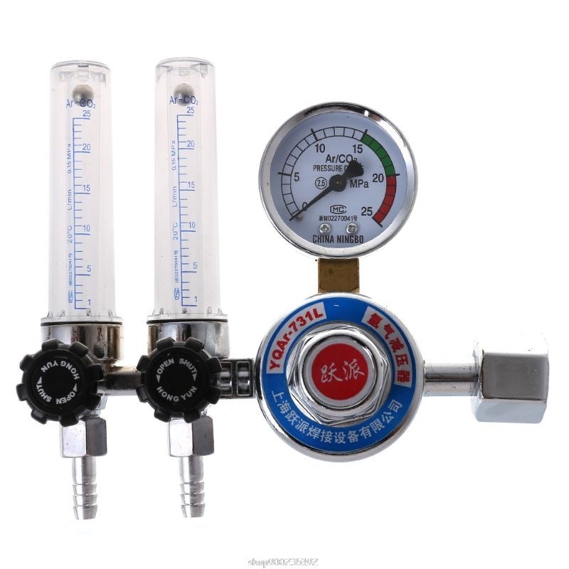 AR/CO2 Regulator Welding Weld Dual Backpurge 25 MPa Mig Flow