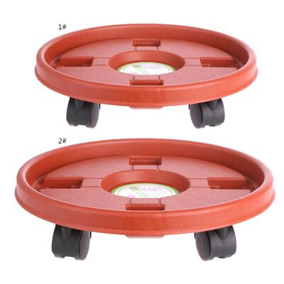 Plastic Plant Flower Pot Bottom Stand Trolley Portable