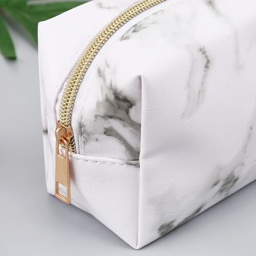 Large Cute Pencil Case Pen Box Zipper Bags Marble Makeup St