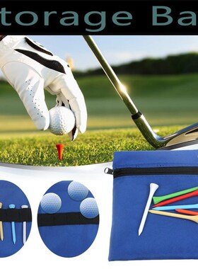 Zippered Golf Tee Ball Bag Small Bag Waist Pack Storage Aid