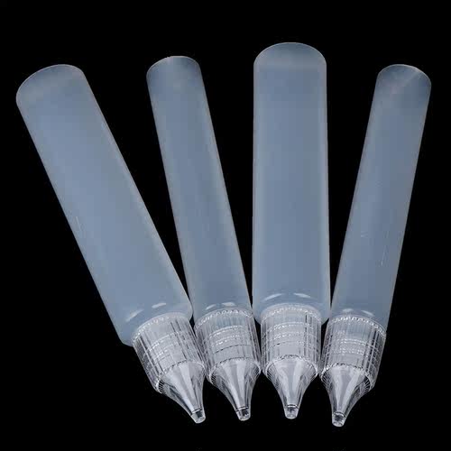 2PCS 15ml/30ml White Plastic Glue Applicator Needle Squeeze