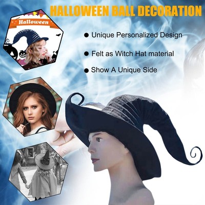 1pcs Adult Witch Hats Masquerade Ribbon Wizard Hat Cosplay