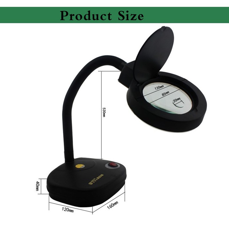 /Energy saving rotating repair table lamp magnifying glass,