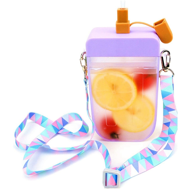 Cute Purses Water Bottles With Straws, Popsicle Straw Cups,