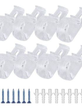 Promotion! 8Pcs Curtain Clear P Clips Hook,Roller Blind