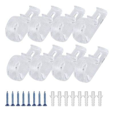 Promotion! 8Pcs Curtain Clear P Clips Hook,Roller Blind