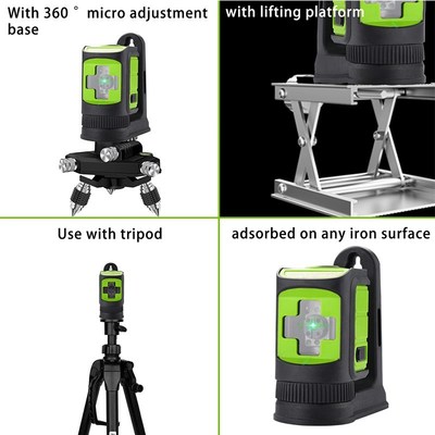 /TECLASER Mini Laser Level Green/Red Beam 2 Lines  Self-Leve