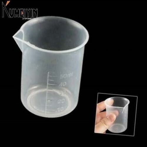 szs wholesale clear white plastic 50ml measuring cup beaker