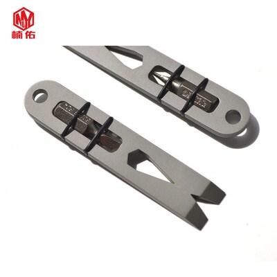 1 PCS EDC Tool Crowbar Titanium Alloy Bottle Opener MINI Por