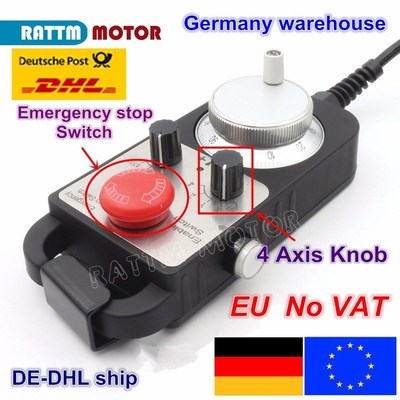 【E ship free VA】 niversal Cnc 4 Axis Mpg Pendant HandWheel