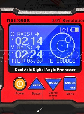DXL360S /DXL 360 Rechargeable Dual Axis Digital Angle Protr
