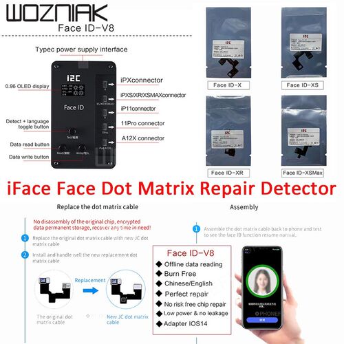 i2C IFace-V8 Face Dot Matrix Projection Repair Detector For