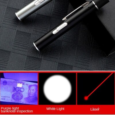 3 in 1 Multifunctional Flashlight Money Detector Rechargeabl
