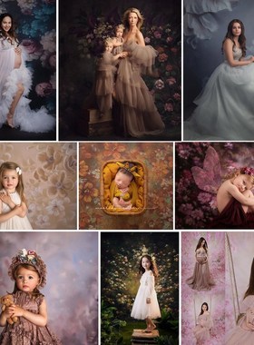 Portrait Photography Backdrop for Photo Studio Floral Textur