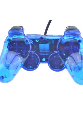 Transparent Color Wired Controller  Sony PS2 pad Double Vibr