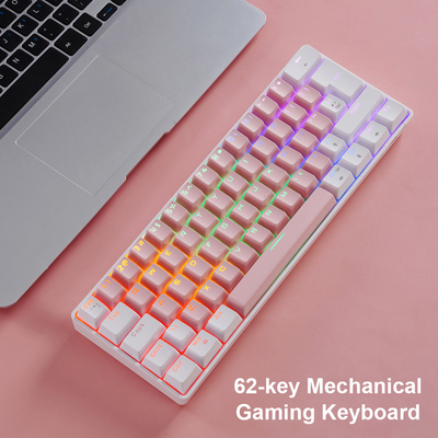 Gaming Mechanical Keyboard 62 Keys USB Wired Keyboard Gaming