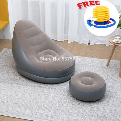 Relax Lazy sofa inflatable sofa chair and Ottoman set stool