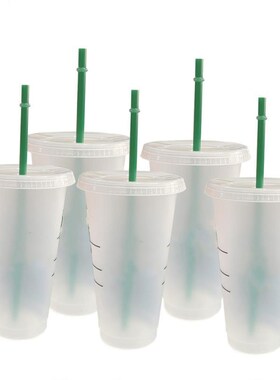 700ml Reusable Color Change Flash Shiny Coffee Cups Plastic