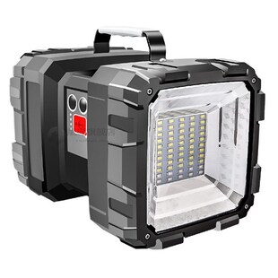 Super Bright Double Head Flashlight Searchlight USB Recharge
