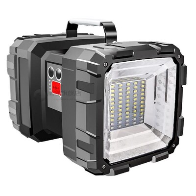 Super Bright Double Head Flashlight Searchlight USB Recharge