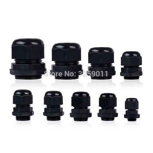 40PCS Cable Gland Nylon Plastic Waterproof Adjustable Cable