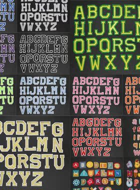 26pcs/lot Iron on Letter Patches for Clothing Logo Iron Pat