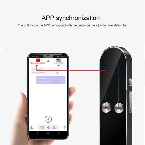 Smart Portable Instant Voice Translator Support 68 Countries