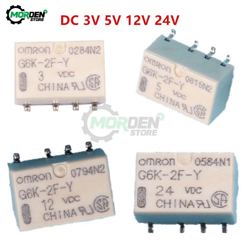 SMD DC 3V 5V 12V 24V G6K 2F Y Signal Relay 8PIN G6K 2F Y 3V