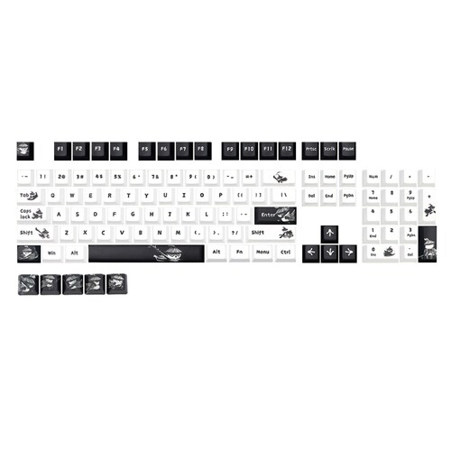 109Keys Full Set Customized PBT Dye Subbed Keycap Kungfu Pan