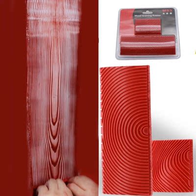 2Pcs/set Rubber Roller Brush Imitation Wood Graining Wall Pa
