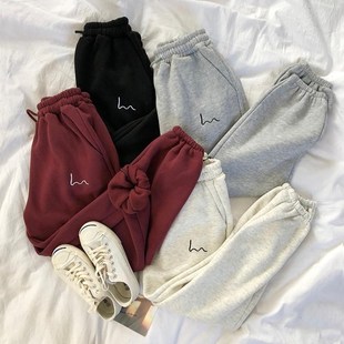2020 Fashion Fleece Casual Joggers Women Hip Hop High Waist