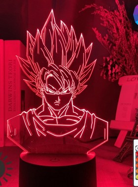 3d Led Night Light Dragon  Goku Super Saiyan Figure Nightlig